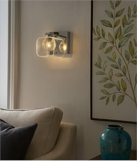 Chrome & Clear Glass Decorative Wall light 