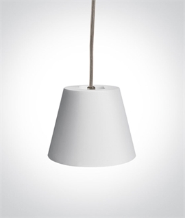 Cone Shade Paintable Plaster Pendant Height 100mm