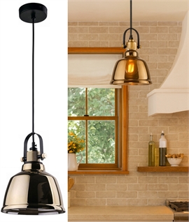 Gold Mirror Glass Pendant Light – Last One Remaining & Priced to Clear