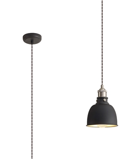 Graphite Finish Single Pendant with White Interior - 3 Options