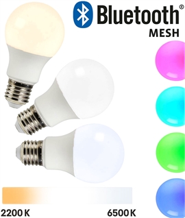 Mesh Bluetooth GLS Bulb – E27 Base, RGB & Tunable White | Mains Edison Screw 
