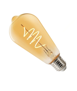 E27 Bluetooth Mesh ST64 Spiral Filament Lamp – Amber Glass, 2200K