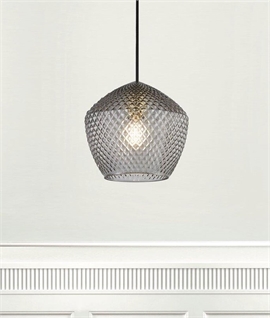 Brass and Pentagon Glass Shade Pendant