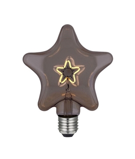 Decorative LED E27 Star Lamp - Smoked Grey