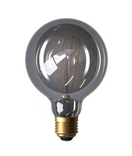 E27 95mm 5w LED Globe Smoky Grey Lamp Twin Loop Filament