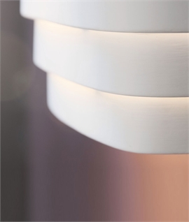 Curved and Triple Layered Plaster Wall Light