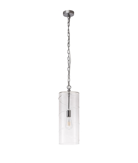 Soft Glowon Pendant, 1 Light E27, Polished Chrome-Clear