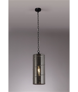 Soft Glowon Pendant, 1 Light E27, Matt Black-Smoked