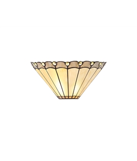 Solana Tiffany Wall Lamp, 2 x E14, Grey-Cream-Crystal