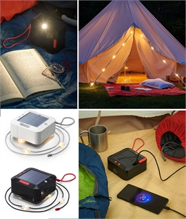 Solar Pack with String Lights, Charger and Light