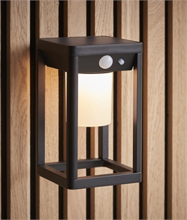 Solar Powered IP44 Wall Light - Twilight & PIR Sensors