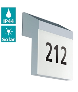 Solar Powered House Number Plaque - Powered by Light