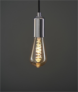E27 4w ST64 Amber Lamp Dimmable LED Spiral Filament - 280 Lumens
