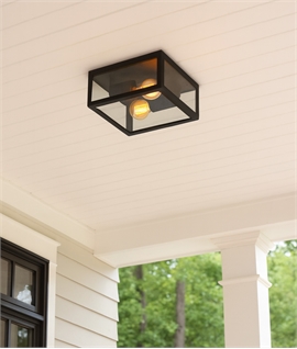 Black Ceiling Mounted Square Box Light 