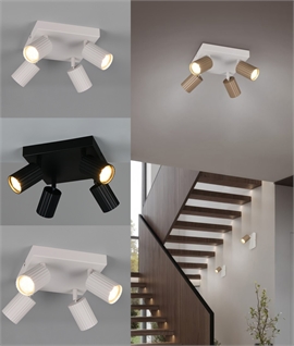 Adjustable 4 Light Spotlight Plate - Square Design