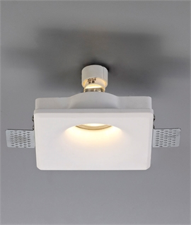 White Paintable Gypsum Square Deep Recessed Spotlight 