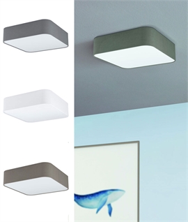 Flush Square Fabric Shade Light with Diffuser