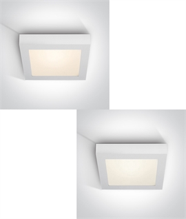Square White 30w Flush LED Ceiling Light - 2 Options