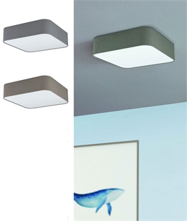 Flush Square Fabric Shade Light with Diffuser - 2 Options