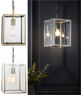 Classic Square Clear Glass Box Hall Lantern