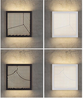 Square LED Wall - Straight Line & Circular Design