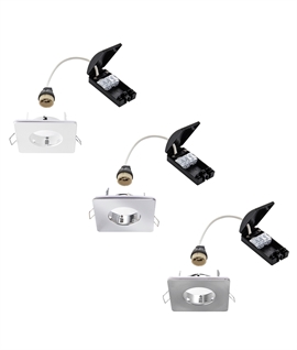 Shallow Square Colour Changing and CCT Fire Rated Downlight - IP65