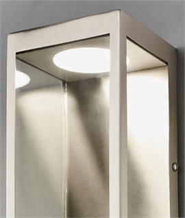 Modern Boxed Frame Flush Exterior LED Wall Light