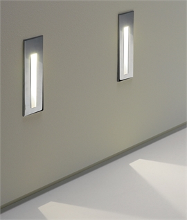 Recessed Low Level Mains LED Steplight - Contemporary Wash Light for Stairs
