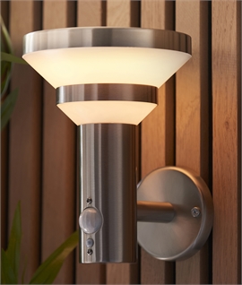 Solar Exterior Wall Light - 3 Operating Modes - 2 Finishes