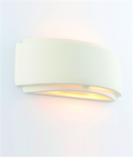 Stepped Design Up and Down Illumination Ceramic Wall Light