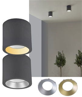 Anthracite Outdoor Surface-Mounted Downlight 12w - IP65, Changeable Reflector
