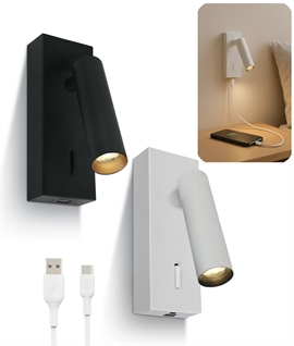 Surface Mounted Bedside Reading Light with USB Charging and Samsung LED