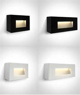 LED Surface Mounted Glass Low Level LED Wall Light - IP65 
