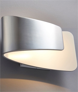 Curved Sculptural LED Wall Light In Polished Aluminium