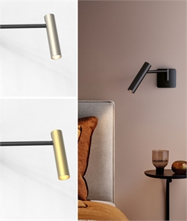 Switched Black Swing Arm Wall Light - 3 Options