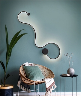 Slim Profile LED Swirl Wall Light Height 940mm
