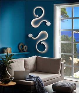 Slim Profile LED Swirl Wall Light Height 590mm