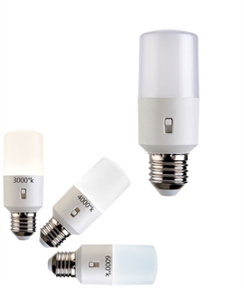 E27 8W CCT Adjustable Tubular LED Lamp – 720 Lumens, 3000K–6000K