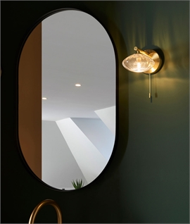 Satin Brass and Clear Glass IP44 Bathroom Wall Light