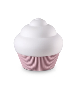 Cupcake Table Lamp with White or Pink Case