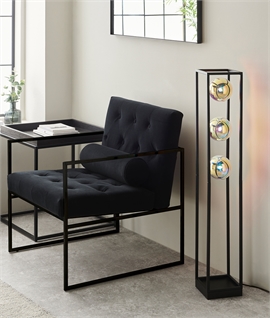 Contemporary Black Open Frame Floor Light