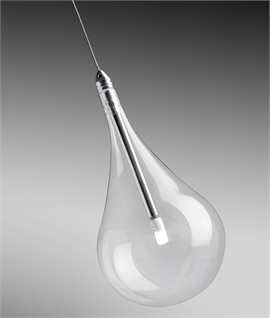 Teardrop Single Glass Pendant 