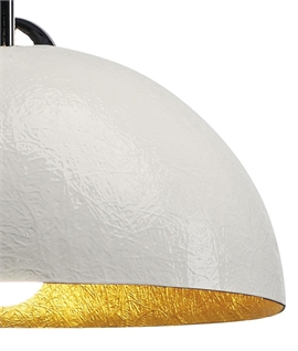 Dome Pendant Light in Glossy Fibreglass Finish - 2 Sizes
