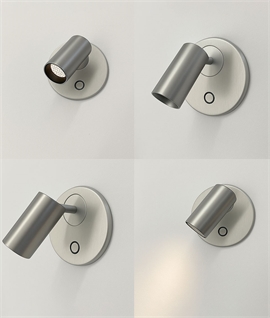 Adjustable LED Recessed Wall Reading Light – Satin Nickel Finish