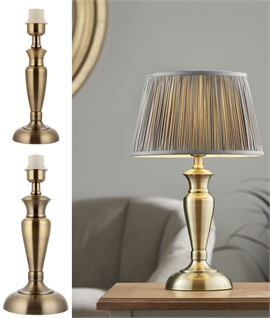 Traditional Antique Brass Table Lamp Base
