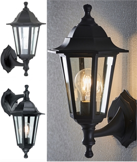 Traditional Exterior Black Bracket Mounted Wall Light