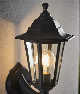 Traditional Exterior Black Bracket Mounted Wall Light