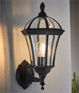 Traditional Die-Cast Curved Wall Lantern - Uplight or Downlight