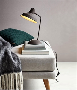 Rustic Brown Adjustable Shade Table Lamp