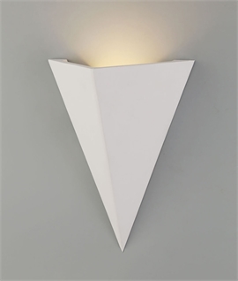 Triangle Plaster Wall Light - Paintable